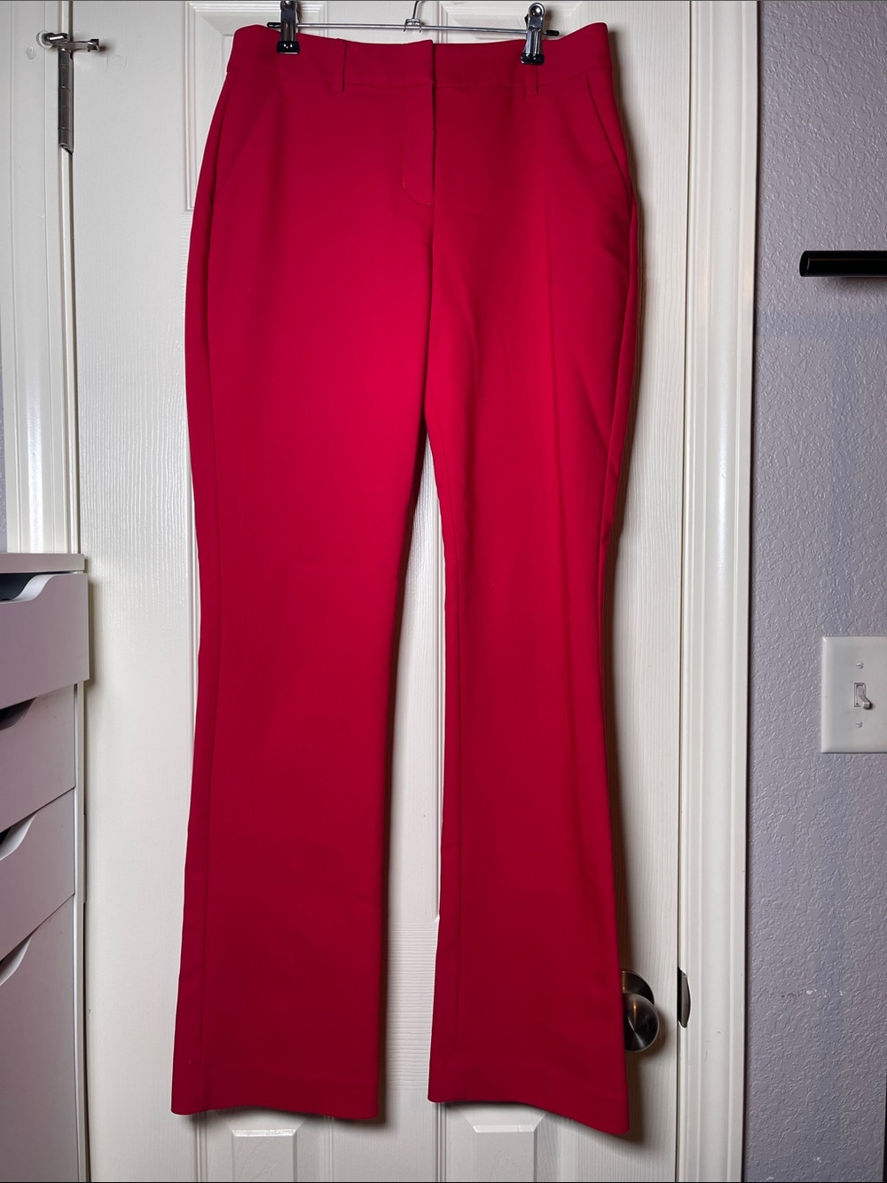Express Red Boot Cut Ponte Pants